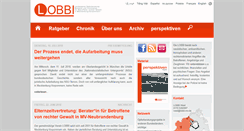 Desktop Screenshot of lobbi-mv.de