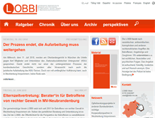 Tablet Screenshot of lobbi-mv.de